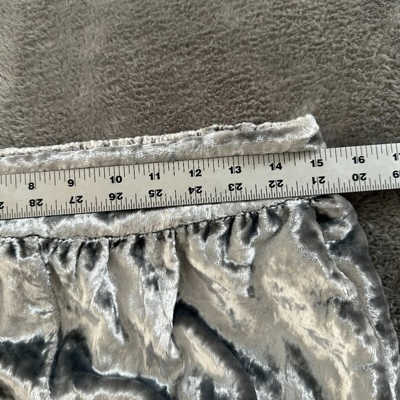 Maeve Anthropologie Crushed Velvet Silver Anastasia Wide Leg Pants SMALL - Picture 3 of 5